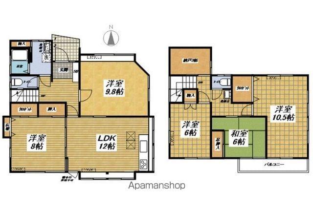 東京地下鉄有楽町線 氷川台駅 徒歩9分 2階建 築46年(5SLDK)の間取り写真
