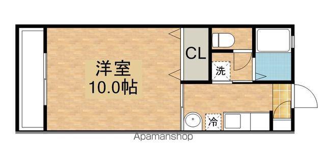 マンションシャルムA(1K/2階)の間取り写真