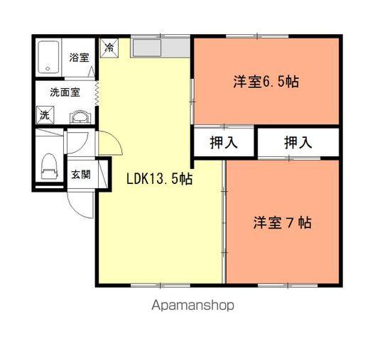 セジュールクレア(2LDK/2階)の間取り写真
