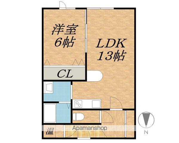 根室本線 帯広駅 バス乗車時間：15分 白樺通１６条バス停で下車 徒歩2分 3階建 築19年(1LDK/2階)の間取り写真