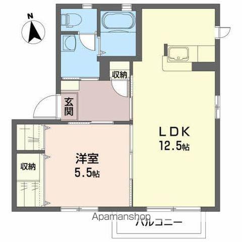 カサベルデⅡ(1LDK/1階)の間取り写真