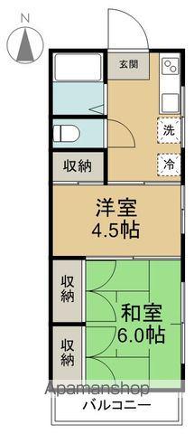小松島225ハイツ(2K/2階)の間取り写真