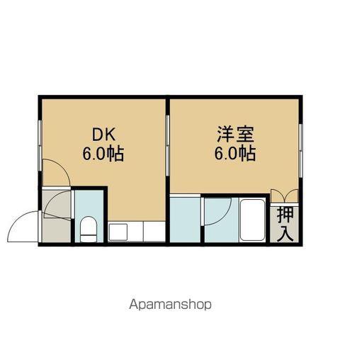 スカイヴィラ(1DK/3階)の間取り写真