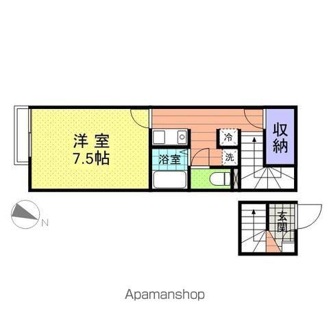AZUR ONO(1K/2階)の間取り写真