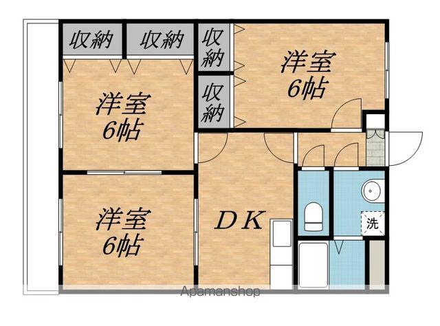 サンフィールド(3DK/1階)の間取り写真