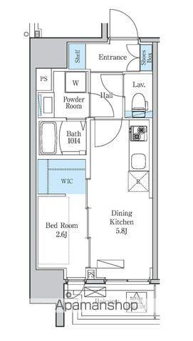 デュオフラッツ鶴舞(1DK/8階)の間取り写真