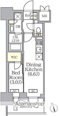 プライムガーデン銀座八丁堀(1DK/5階)の間取り写真