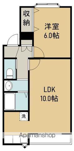 キャステ-ル砂押1(1LDK/1階)の間取り写真