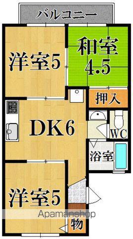 セジュール五番館(3DK/1階)の間取り写真