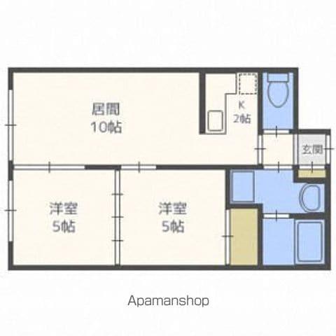 ディオステージ平岸(2LDK/1階)の間取り写真