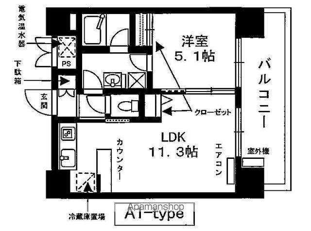 レガーロ大津なぎさ公園(1LDK/9階)の間取り写真
