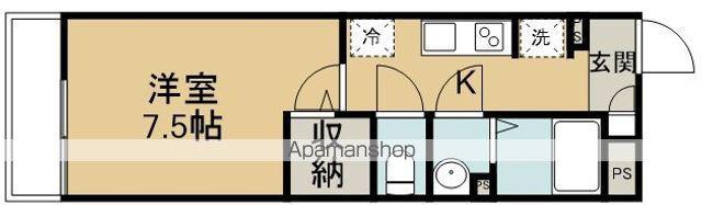 ヴィラ坂戸(1K/2階)の間取り写真