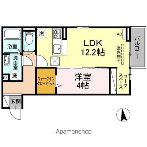 リバーフィールド(1LDK/1階)の間取り写真