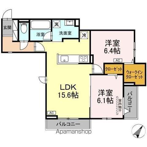 TORISIA向中野 IV(2LDK/2階)の間取り写真