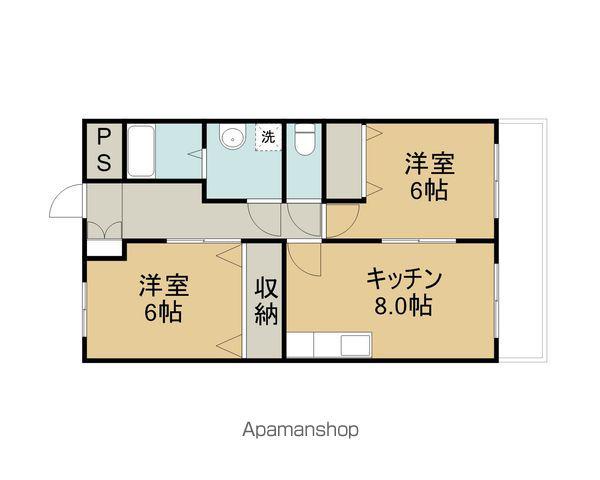 オンブラージュ(2DK/1階)の間取り写真