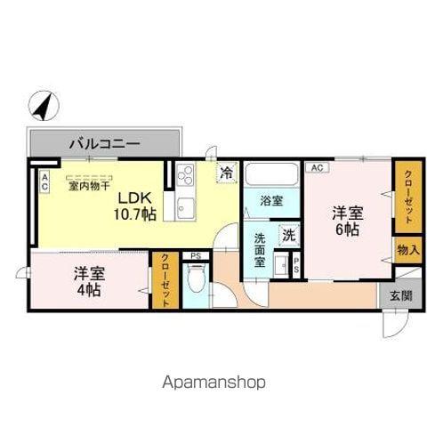 CLASSEUM 幸西 II(2LDK/3階)の間取り写真