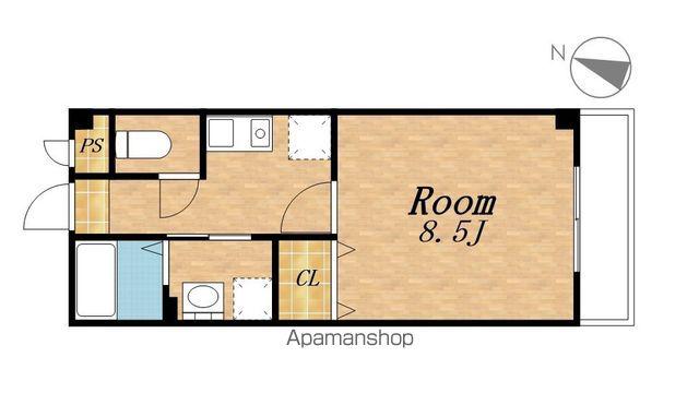 ARTーH(1K/2階)の間取り写真