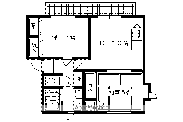 ハイツツインズ(2LDK/1階)の間取り写真