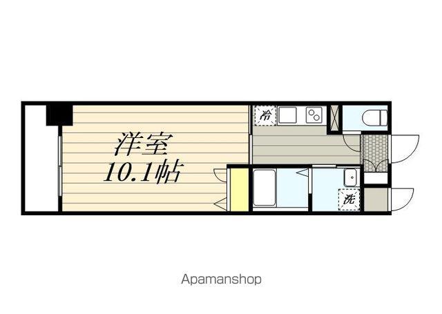 キルンズガーデン高取(1K/6階)の間取り写真