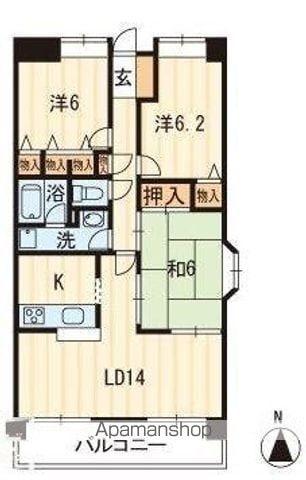 クレールⅡ(3LDK/3階)の間取り写真