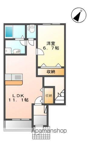 ハイデローゼ(1LDK/1階)の間取り写真