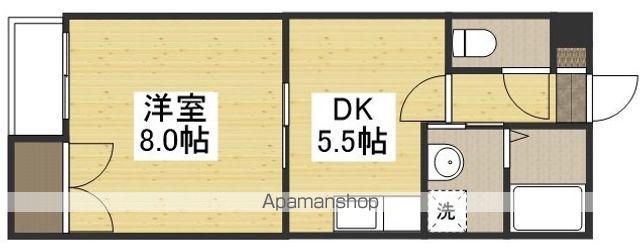 フォーバスⅡ(1DK/2階)の間取り写真