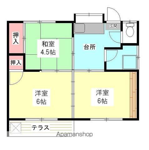 西鉄天神大牟田線 西鉄二日市駅 徒歩7分 1階建 築57年(3DK)の間取り写真