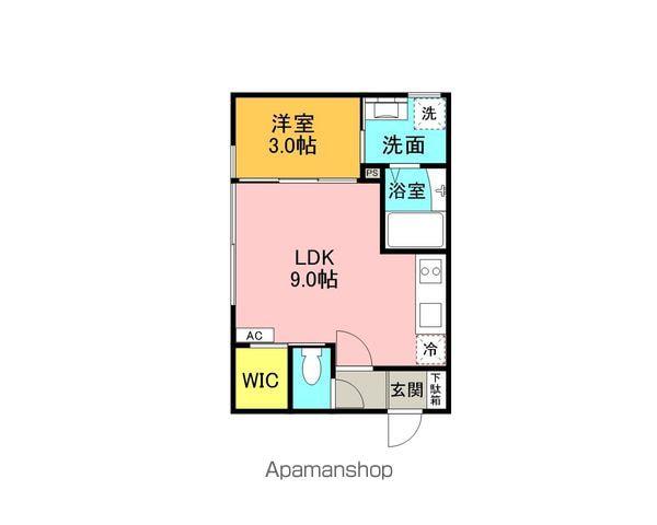 CLAIR SOLARE(1LDK/1階)の間取り写真