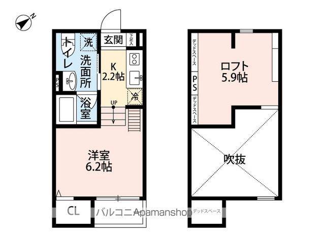 サクシード東湊町(1K/2階)の間取り写真