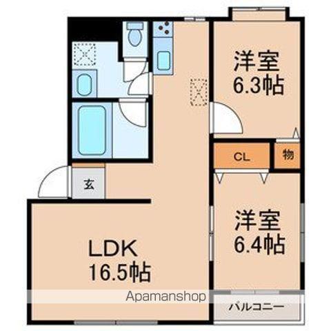 プルミエプラース(2LDK/2階)の間取り写真