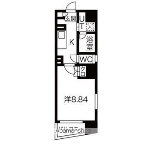 アールズタワー東山公園(1K/8階)の間取り写真
