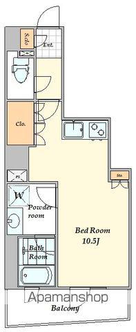 エスティメゾン四谷坂町(ワンルーム/6階)の間取り写真