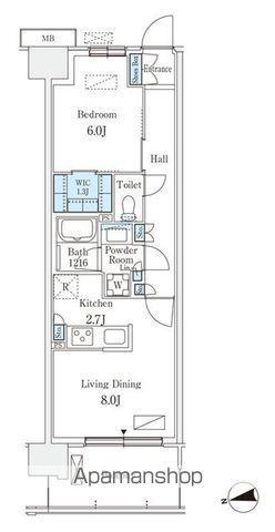 スカイグランデ津田沼(1LDK/3階)の間取り写真