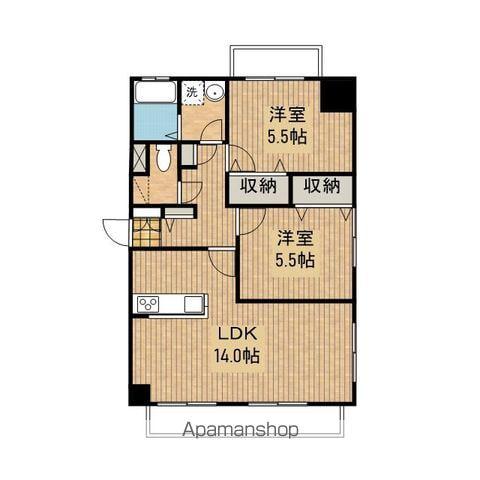 ゴードン(2LDK/5階)の間取り写真