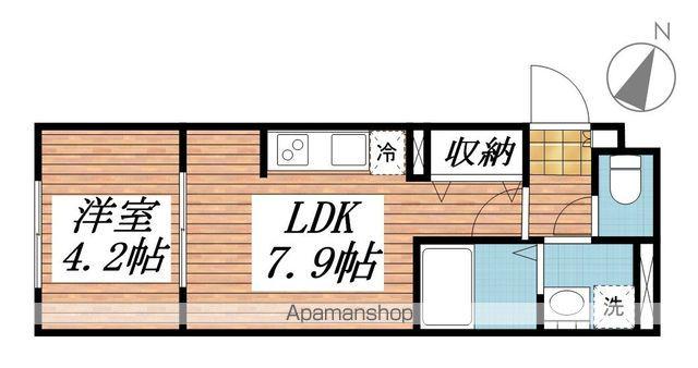 エクウス中村橋(1LDK/1階)の間取り写真