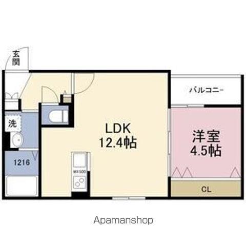 ミラグレイス 大今里(1LDK/2階)の間取り写真