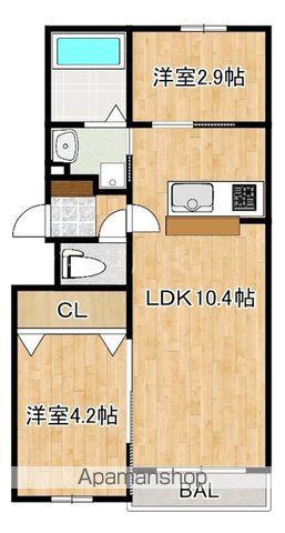 LIFEFIELDみやま(1SLDK/1階)の間取り写真