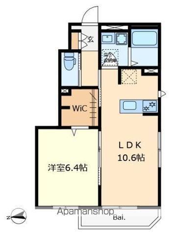 ALVA.B(1LDK/1階)の間取り写真