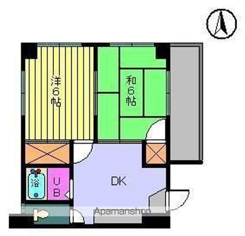 グリーンコート(2DK/4階)の間取り写真