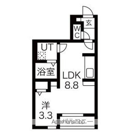 FORET LUMIERE(ワンルーム/1階)の間取り写真