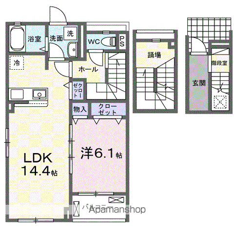 ネオ レクサス Ⅰ(1LDK/3階)の間取り写真