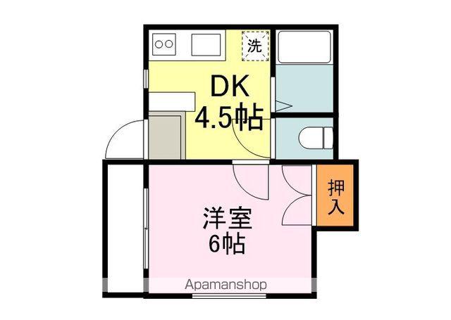 駒金屋6(1DK/1階)の間取り写真