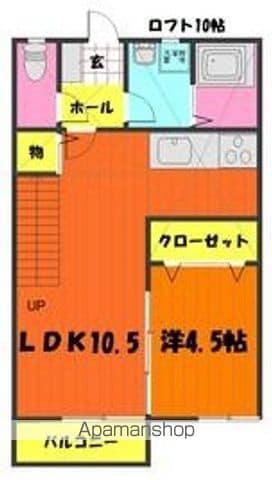 メゾネット中山(1SLDK/1階)の間取り写真