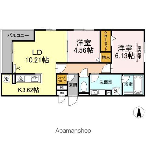 ガーデンテラス(2LDK/3階)の間取り写真