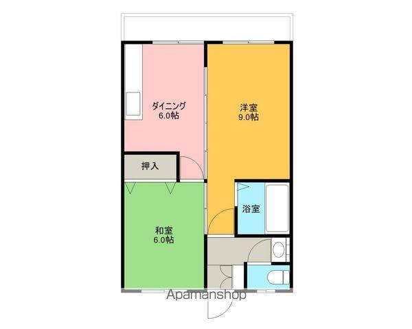 マンション吉(2DK/2階)の間取り写真