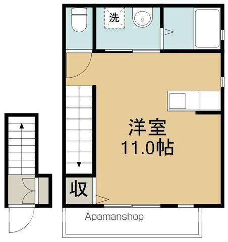 メトロコート六丁の目(ワンルーム/2階)の間取り写真