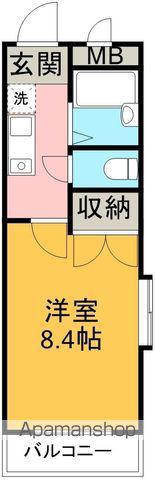エスポア八田(1K/2階)の間取り写真