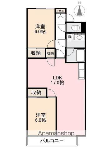 シティシャトレオータニ(2LDK/1階)の間取り写真