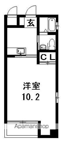 ワースヴィラ(1K/3階)の間取り写真