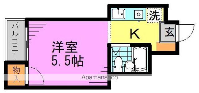 ハウスポート阿佐谷南(ワンルーム/3階)の間取り写真